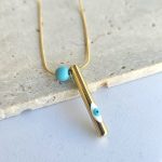 Κολιέ Κύλινδρος με Ματάκι - Χρυσό