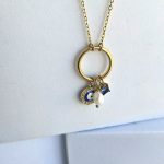 Κολιέ Pearl, Circle, Eye- Χρυσό