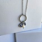 Κολιέ Pearl, Circle, Eye- Ασημί - Image 2