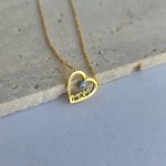 Κολιέ Heart Mom - Χρυσό