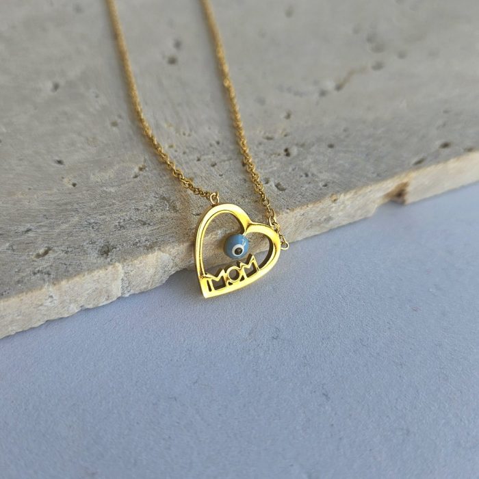 Κολιέ Heart Mom - Χρυσό - Image 3