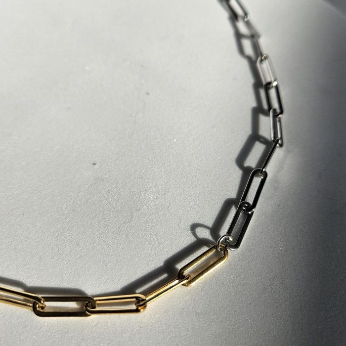 Κολιέ Αλυσίδα Δίχρωμη - Image 3