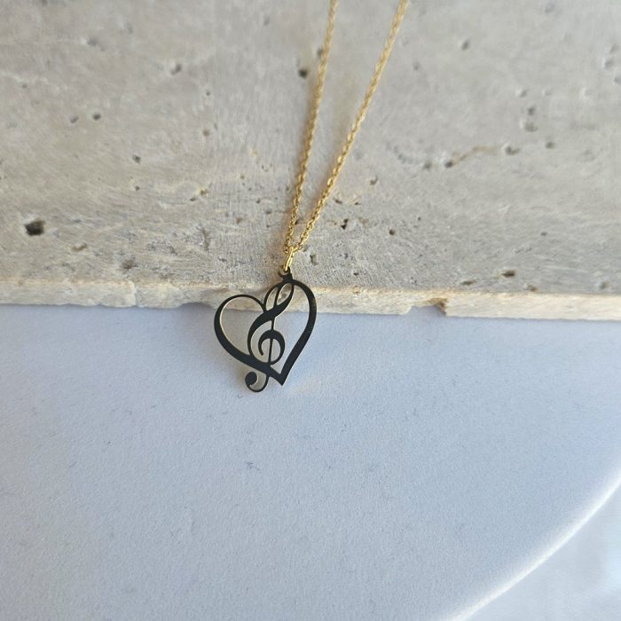 Κολιέ Heart Note - Χρυσό - Image 2