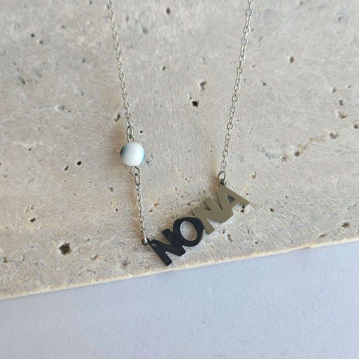 Κολιέ Νονά με Ματάκι - Ασημί - Image 3