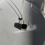 Κολιέ Qube Heart - Ασημί με Χρυσή Καρδιά - Image 2