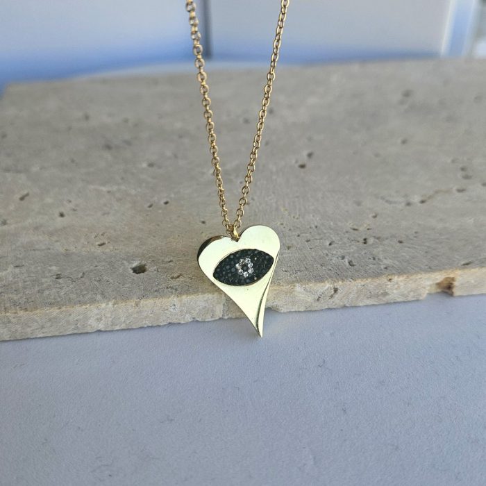 Κολιέ Heart Black Eye - Χρυσό - Image 3