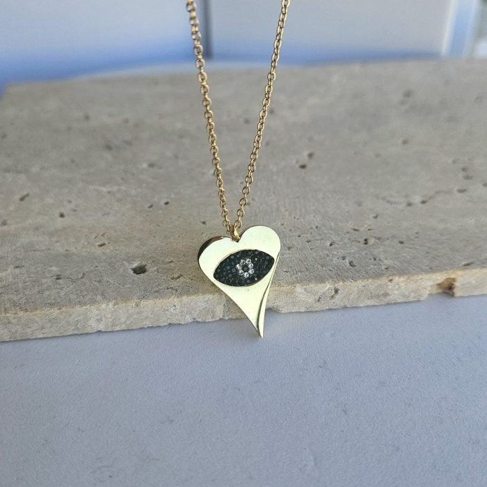 Κολιέ Heart Black Eye - Χρυσό - Image 3