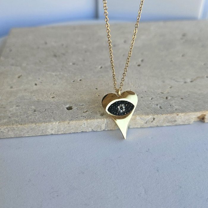 Κολιέ Heart Black Eye - Χρυσό - Image 2