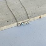 Κολιέ Mama με ματάκι - Ασημί - Image 2