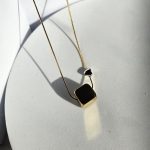 Κολιέ Qube Heart - Χρυσό με Ασημί Καρδιά - Image 3