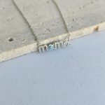 Κολιέ Mama με ματάκι - Ασημί