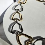 Κολιέ με Αλυσίδα Καρδιές - Δίχρωμο - Image 2