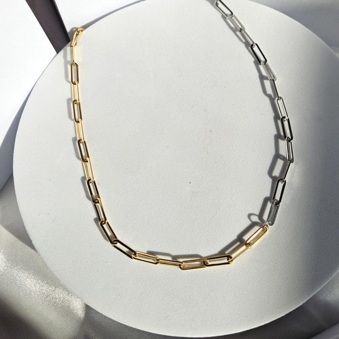 Κολιέ Αλυσίδα Δίχρωμη - Image 2