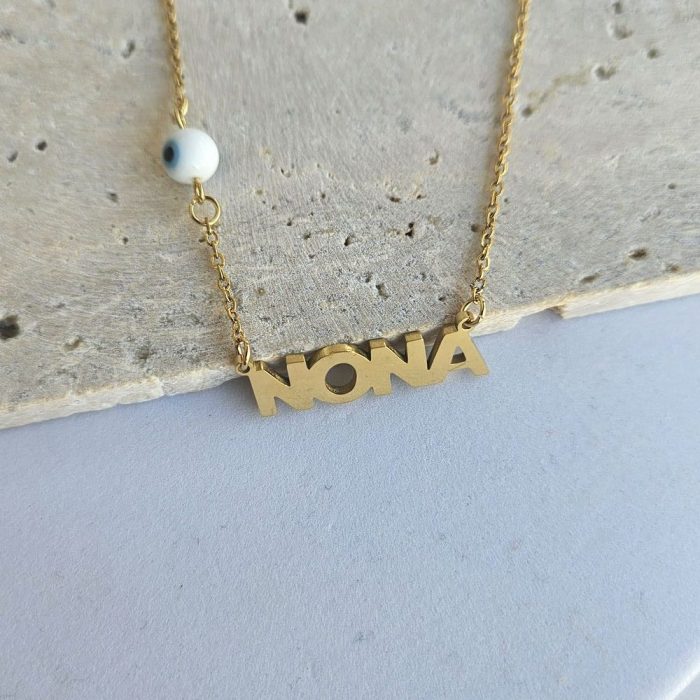 Κολιέ Νονά με Ματάκι - Χρυσό - Image 2