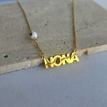 Κολιέ Νονά με Ματάκι - Χρυσό