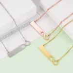 Κολιέ Με Δυνατότητα Χάραξης Πλακέτα Άπειρο - Ασημί - Image 2