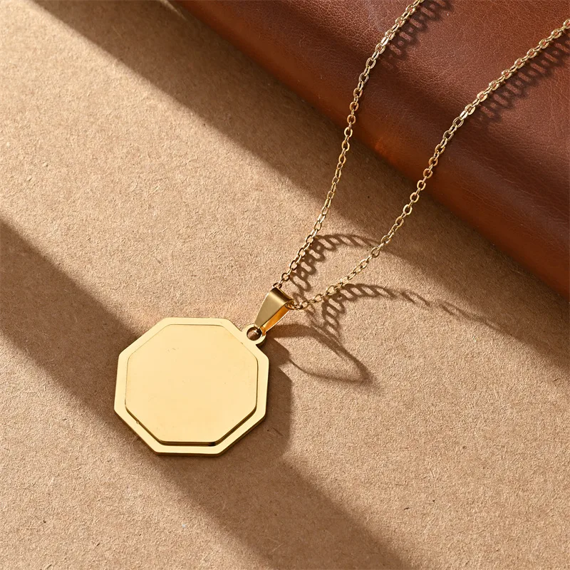kosmimata-gia-xaraksi-atsali-kosmima-online (76) Κολιέ Με Δυνατότητα Χάραξης Πολύγωνο - Χρυσό - Image 1