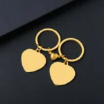 Μπρελόκ με Δυνατότητα Χάραξης και Μαγνήτη Match Καρδιά - Χρυσό
