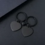 Μπρελόκ με Δυνατότητα Χάραξης και Μαγνήτη Match Καρδιά - Μαύρο