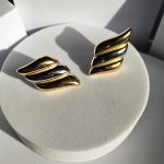 Σκουλαρίκια Κουμπωτά Wings - Δίχρωμο