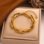 Βραχιόλι Διπλή Αλυσίδα - Χρυσό