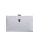 Τσάντα φάκελος clutch JH-2235 - Ασημί