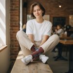 Κάλτσες Unisex Ψηλές με Σχέδιο Dog Face