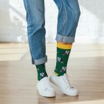 Κάλτσες Unisex Ψηλές με Σχέδιο Dog Green