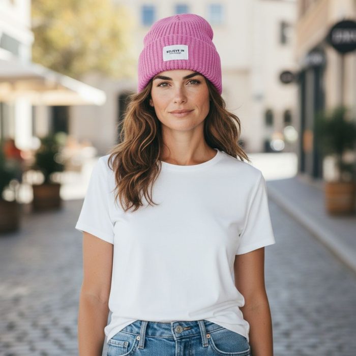 Σκουφί Believe In - Ροζ - Image 2