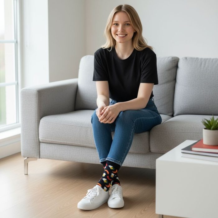 Κάλτσες Unisex Ψηλές με Σχέδιο Beer Time - Image 2