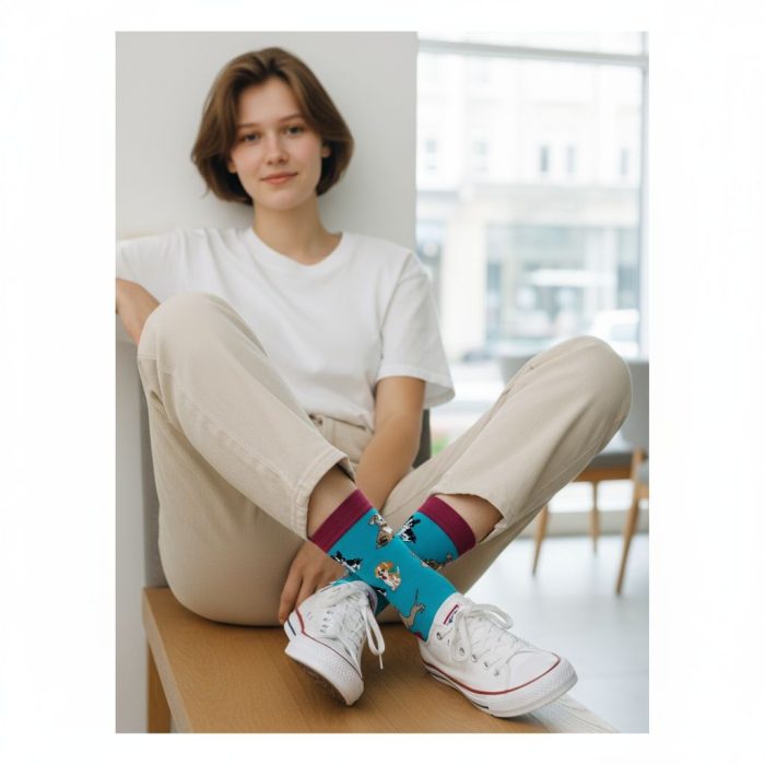 Κάλτσες Unisex Ψηλές με Σχέδιο Small Dogs - Image 2