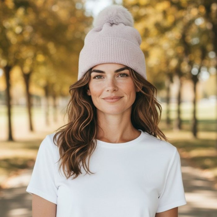 Σκουφί Με Φούντα Total Στρας - Ροζ - Image 2