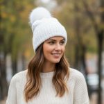 Σκουφί Με Φούντα Total Στρας - Λευκό - Image 2