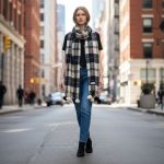 Γυναικεία Πασμίνα Μακριά Καρό με Φούντες – Λευκή