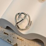 Δαχτυλίδι Ρυθμιζόμενο Heart - Ασημί - Image 2