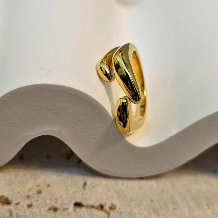 Δαχτυλίδι Ρυθμιζόμενο Clara - Χρυσό - Image 2