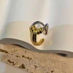 Δαχτυλίδι Ρυθμιζόμενο Jacy - Δίχρωμο