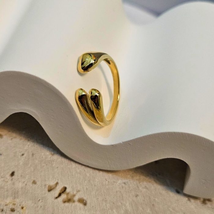 Δαχτυλίδι Ρυθμιζόμενο Sienna - Χρυσό - Image 2