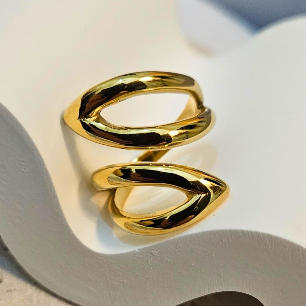 gunaikeio-daxtulidi-atsalino-kosmima-online-one-size (3) Δαχτυλίδι Ρυθμιζόμενο Ivy - Χρυσό - Image 1