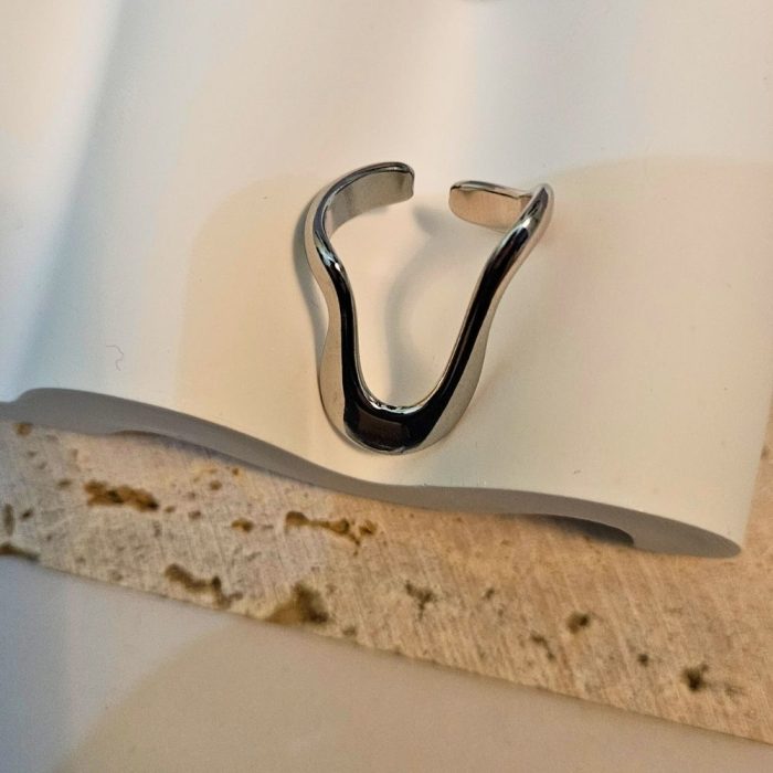 Δαχτυλίδι Ρυθμιζόμενο Viola - Ασημί - Image 2