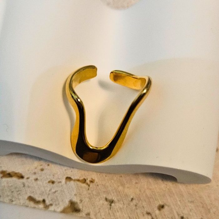 Δαχτυλίδι Ρυθμιζόμενο Viola - Χρυσό - Image 2