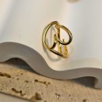 Δαχτυλίδι Ρυθμιζόμενο Heart - Χρυσό