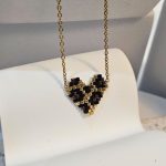 Κολιέ Miyuki Καρδιά Λεοπάρ - Χρυσό