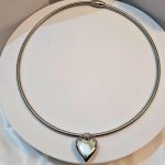 Κολιέ Choker Λαιμού με Εύκαμπτη Αλυσίδα και Charm Καρδιά - Ασημί