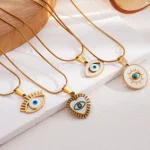 Κολιέ Αλυσίδα Lucky Eye Οβάλ - Χρυσό - Image 2