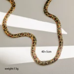 Κολιέ Snake Chain Μοτίβο Φίδι - Χρυσό