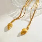 Κολιέ Αλυσίδα Καρδιά Μαγνήτης - Χρυσό - Image 2