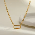 Κολιέ Αλυσίδα Frame - Χρυσό