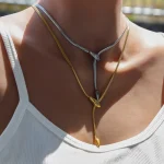 Κολιέ Αλυσίδα Snake Type - Χρυσό - Image 2