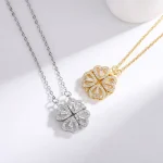 Κολιέ Αλυσίδα με Μαγνήτη και Στρας Luck - Χρυσό - Image 3